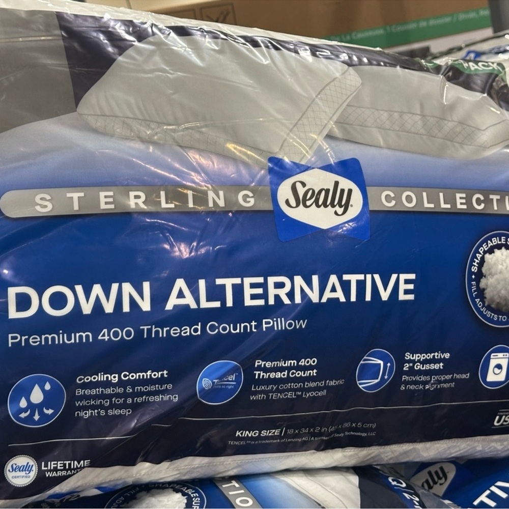Down Alternative Pillow - Blue Open Box